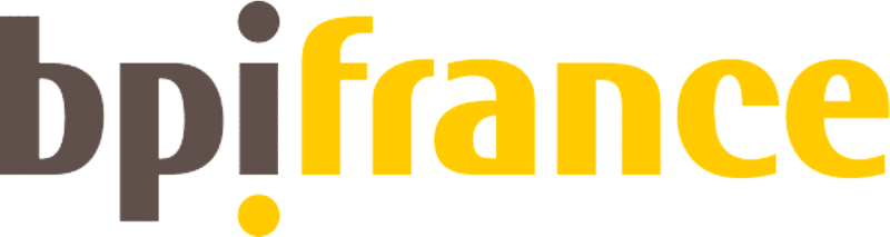 Logo Bpifrance en jaune et gris.