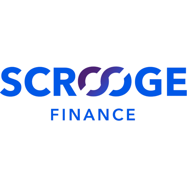 Logo bleu avec texte ‘FINANCE’ et symbole